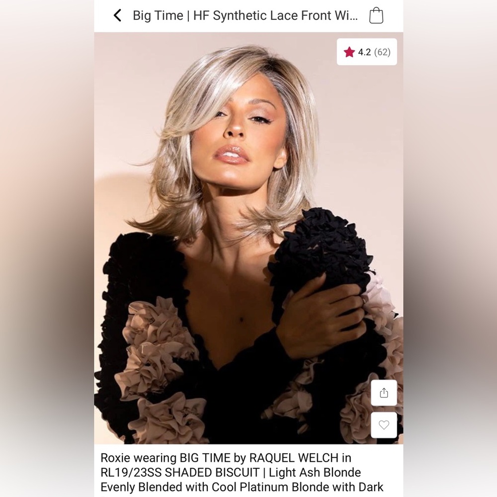 Raquel Welch Platinum Blonde Lace Front Wig